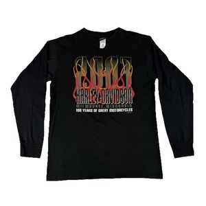 Vtg.‎ Harley Davidson Motorcycles Flames Crewneck Sweatshirt Men's Medium 2003